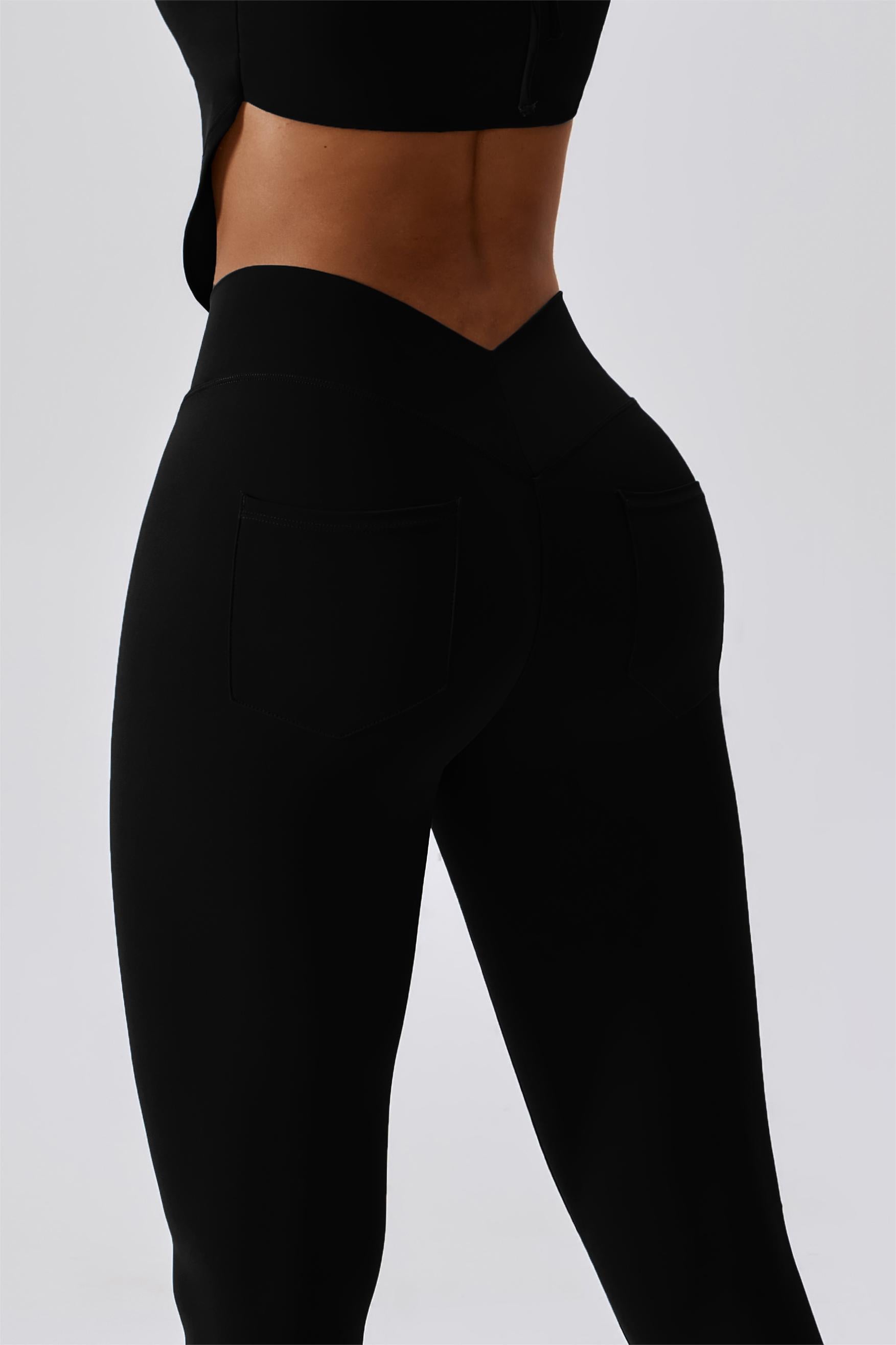 V-Waist Leggings with Pockets by bornfocus