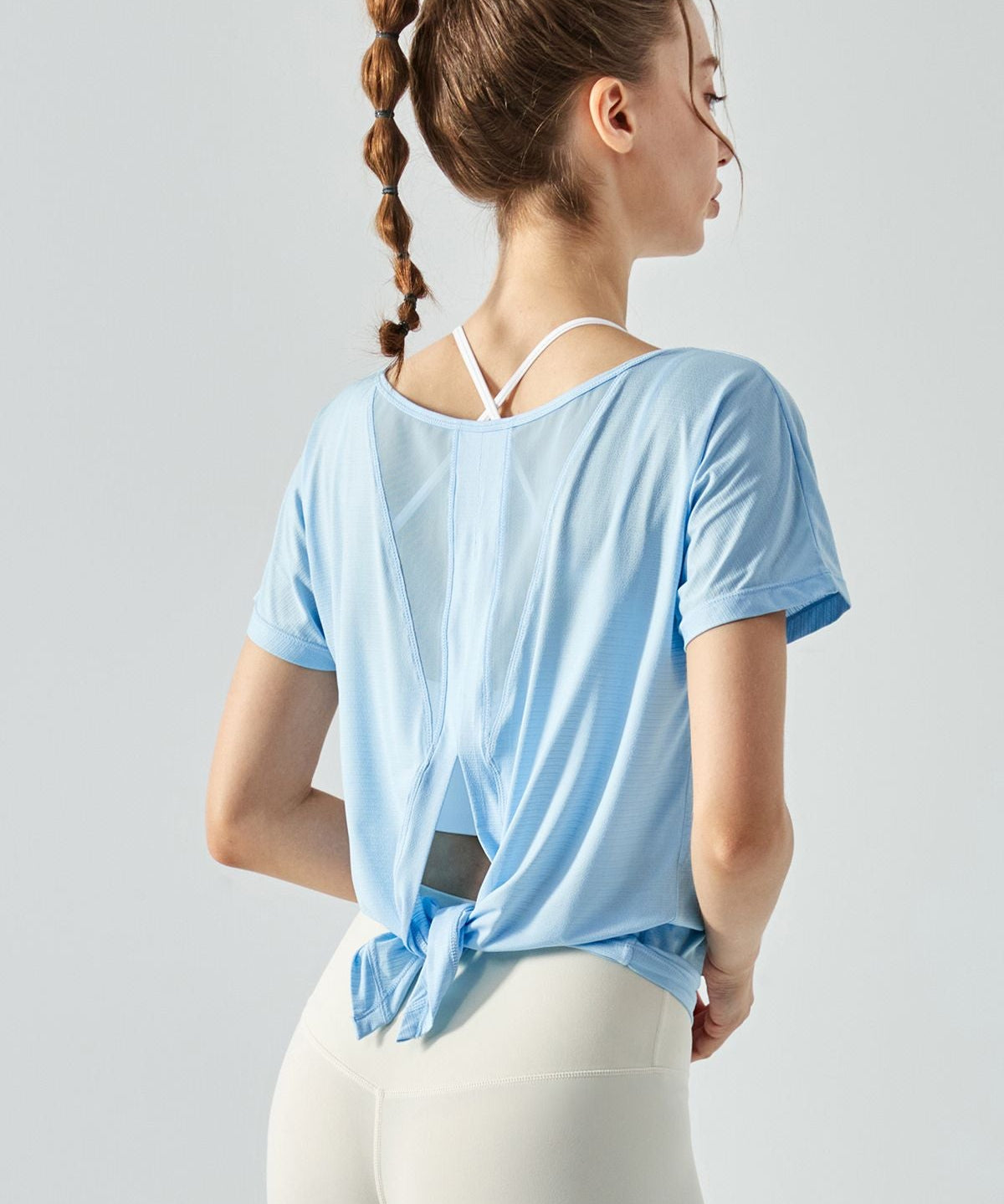 Back Split Short Sleeve Blouse by bornfocus