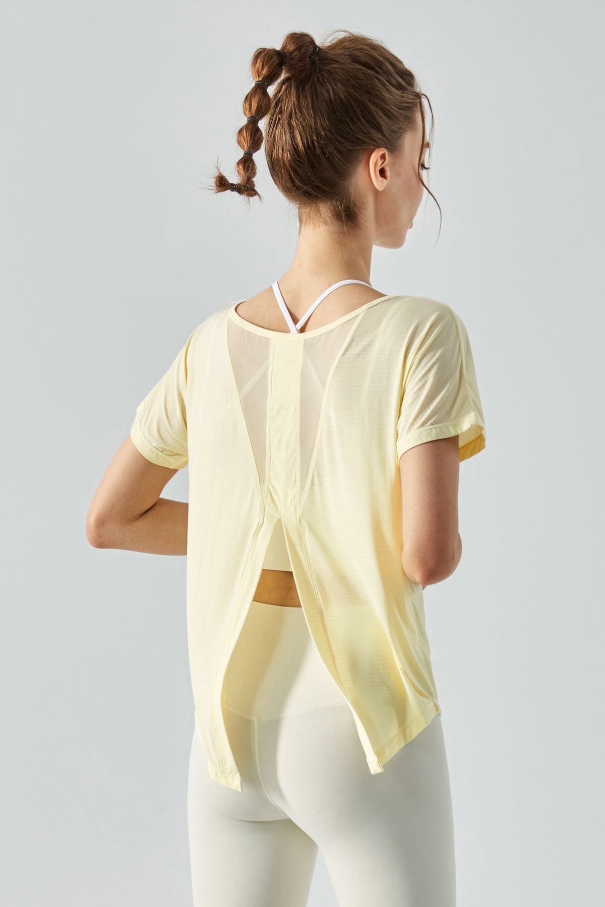 Back Split Short Sleeve Blouse by bornfocus