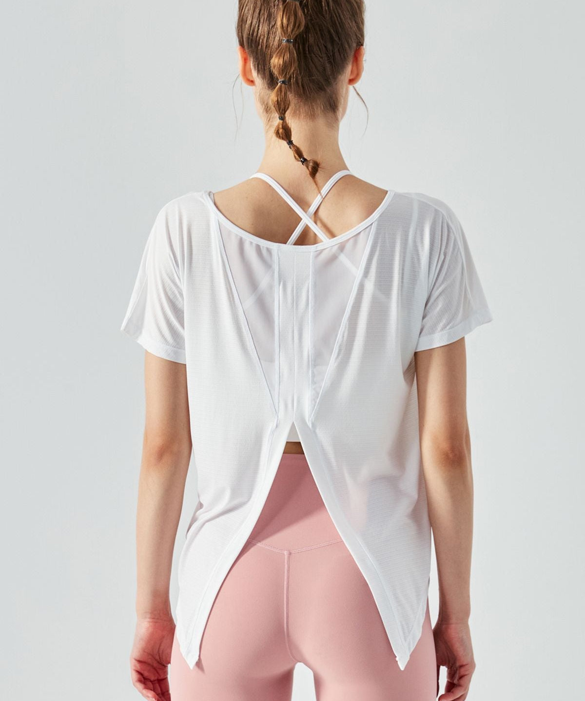 Back Split Short Sleeve Blouse by bornfocus