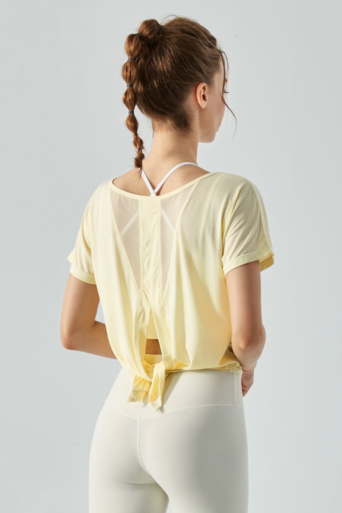 Back Split Short Sleeve Blouse by bornfocus