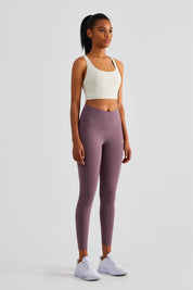 Crossover Waistband Leggings by bornfocus