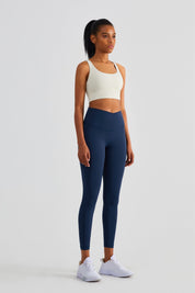 Crossover Waistband Leggings by bornfocus