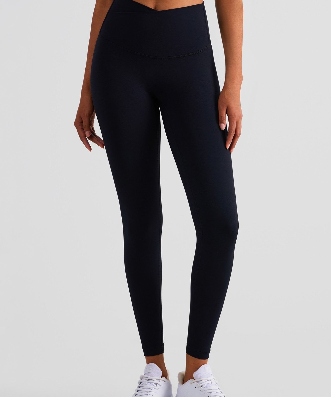 Crossover Waistband Leggings by bornfocus