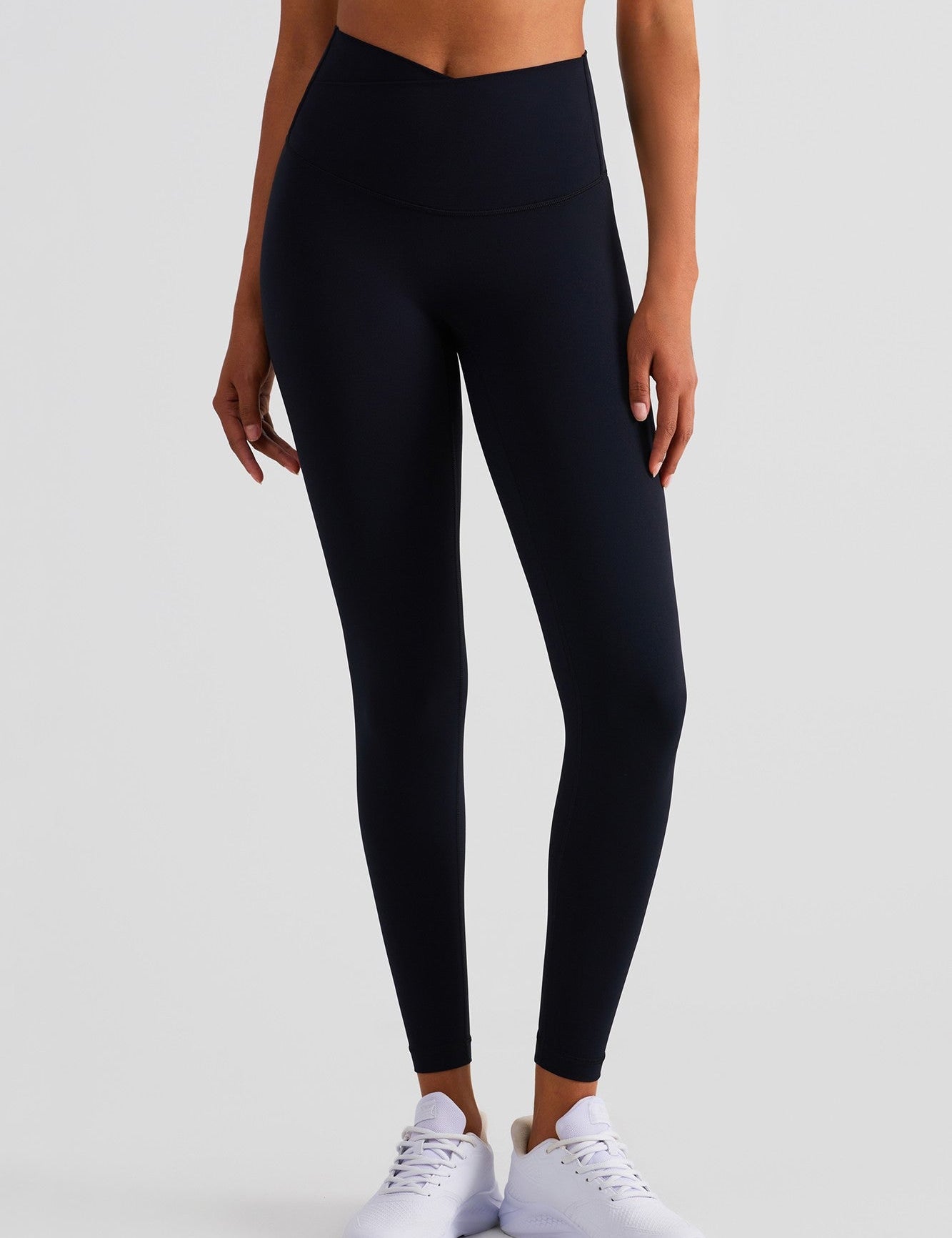 Crossover Waistband Leggings by bornfocus