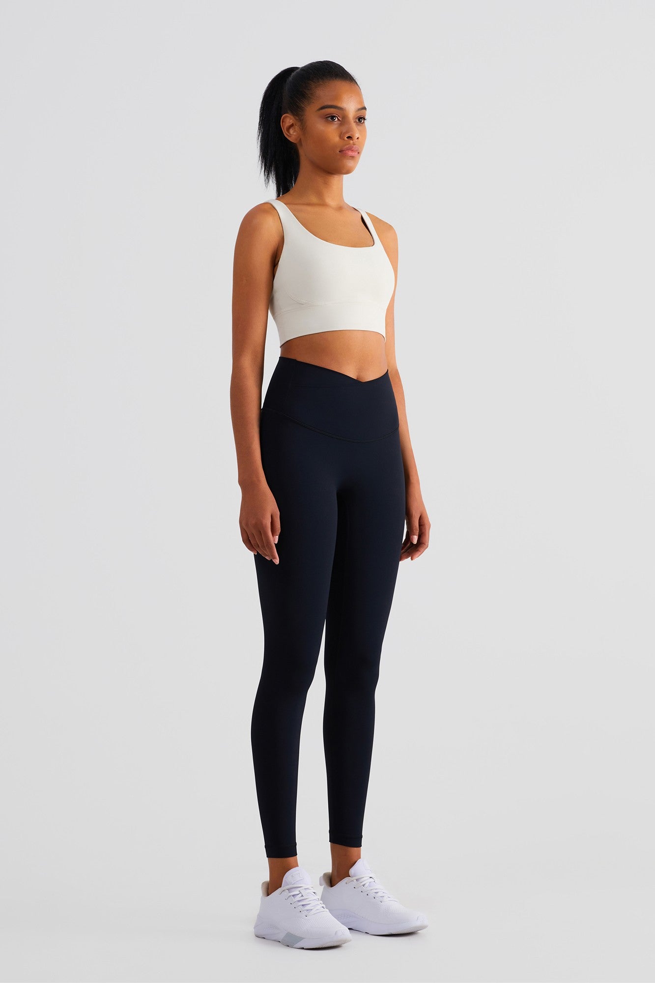 Crossover Waistband Leggings by bornfocus