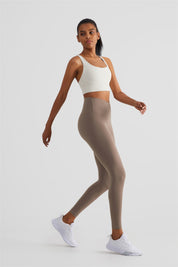 Crossover Waistband Leggings by bornfocus