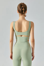 Open Back Bustier Crop Top by bornfocus