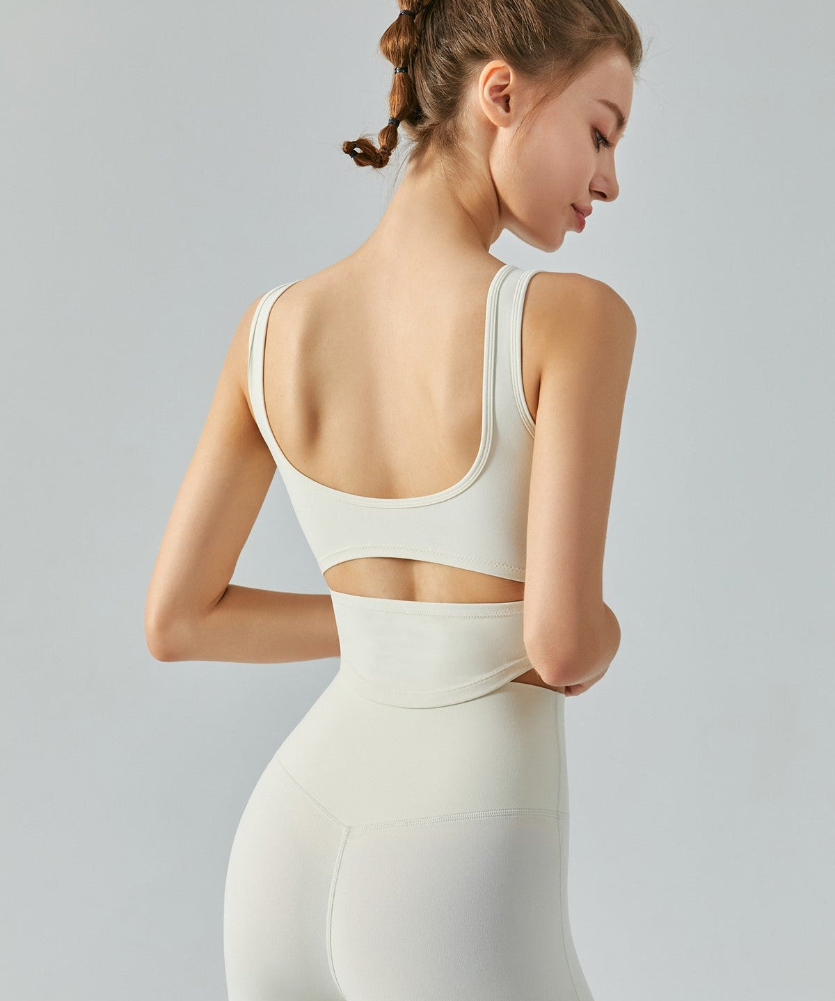 Open Back Bustier Crop Top by bornfocus