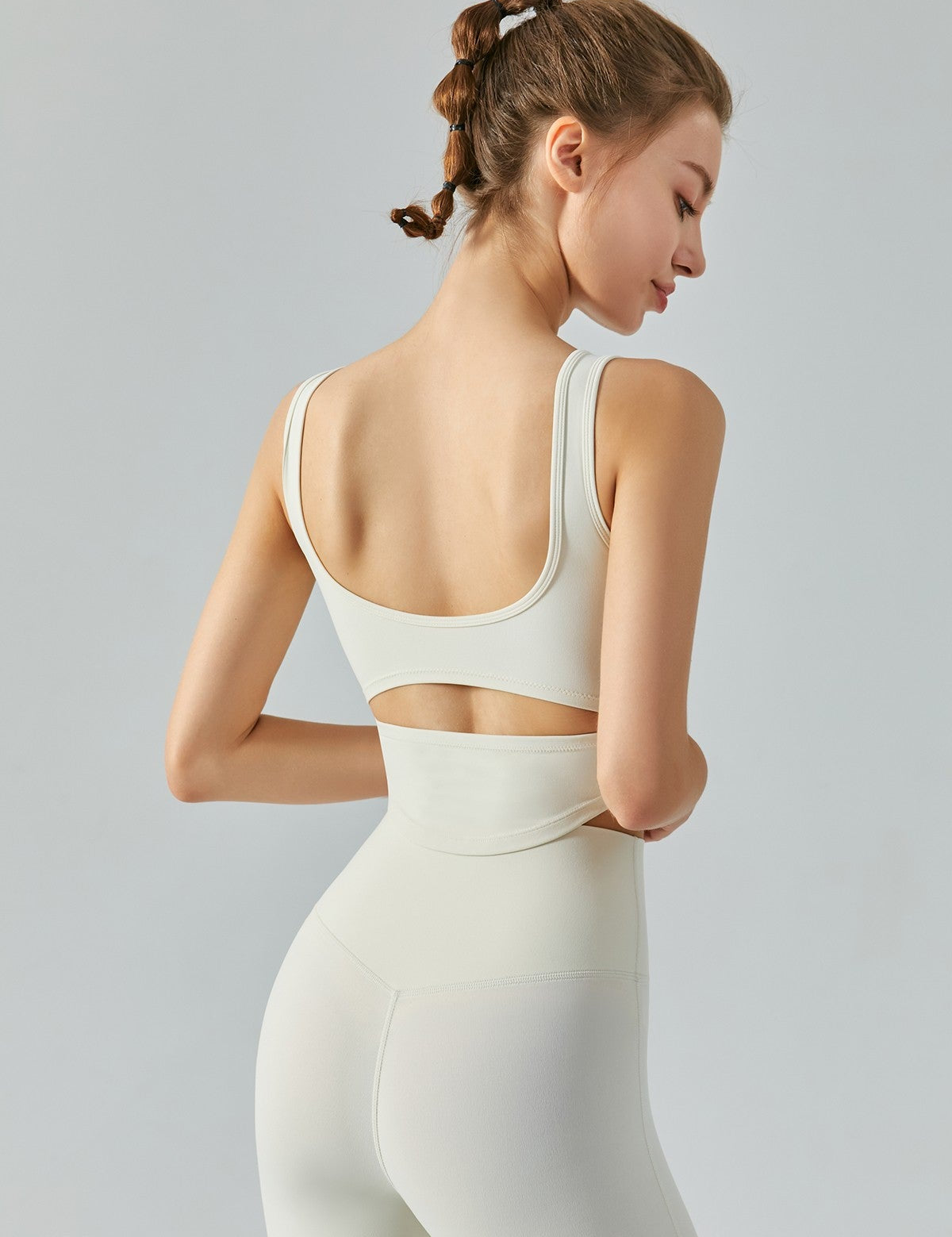 Open Back Bustier Crop Top by bornfocus