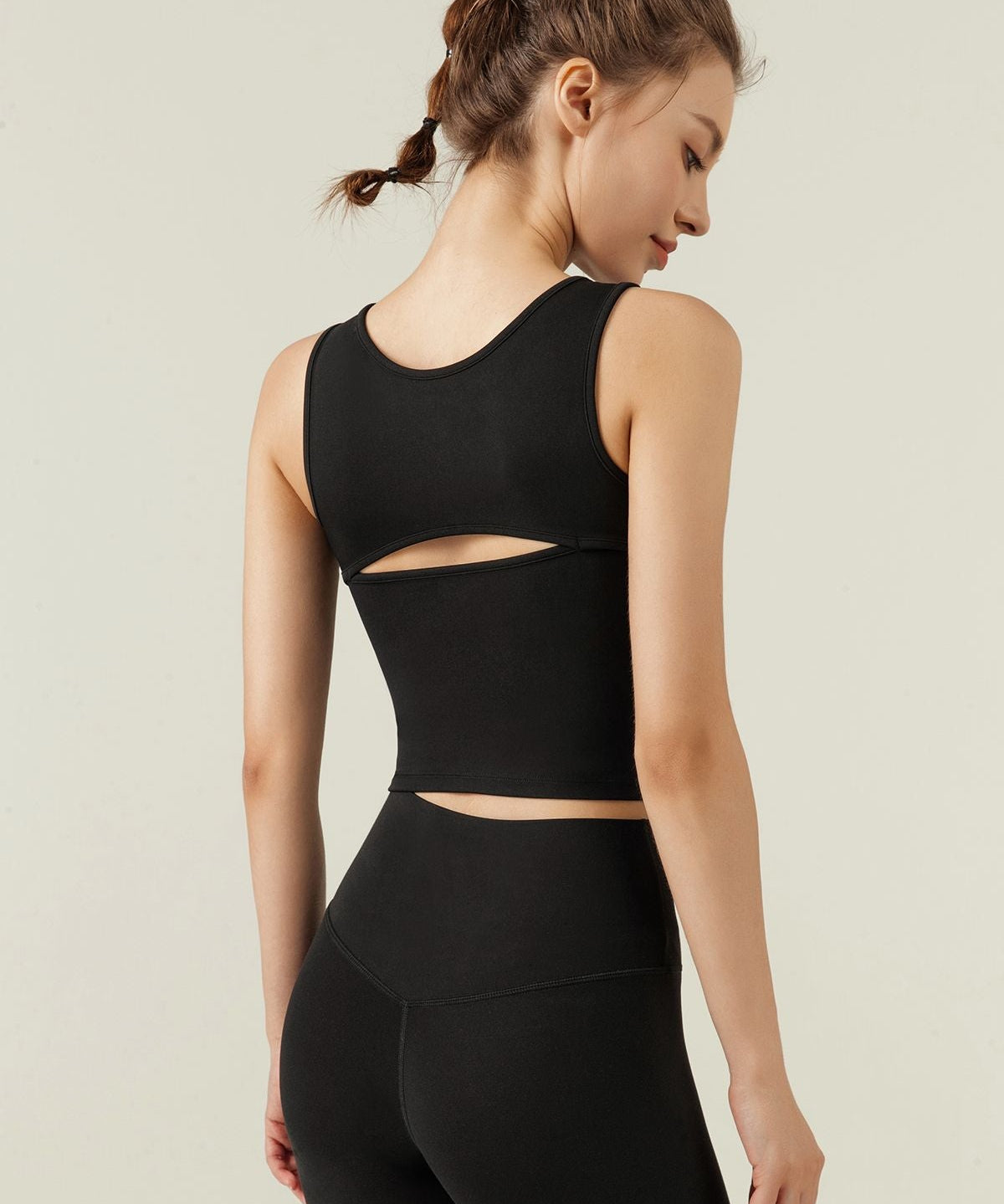 Cutout Tank Tops with Built-In Bra by bornfocus