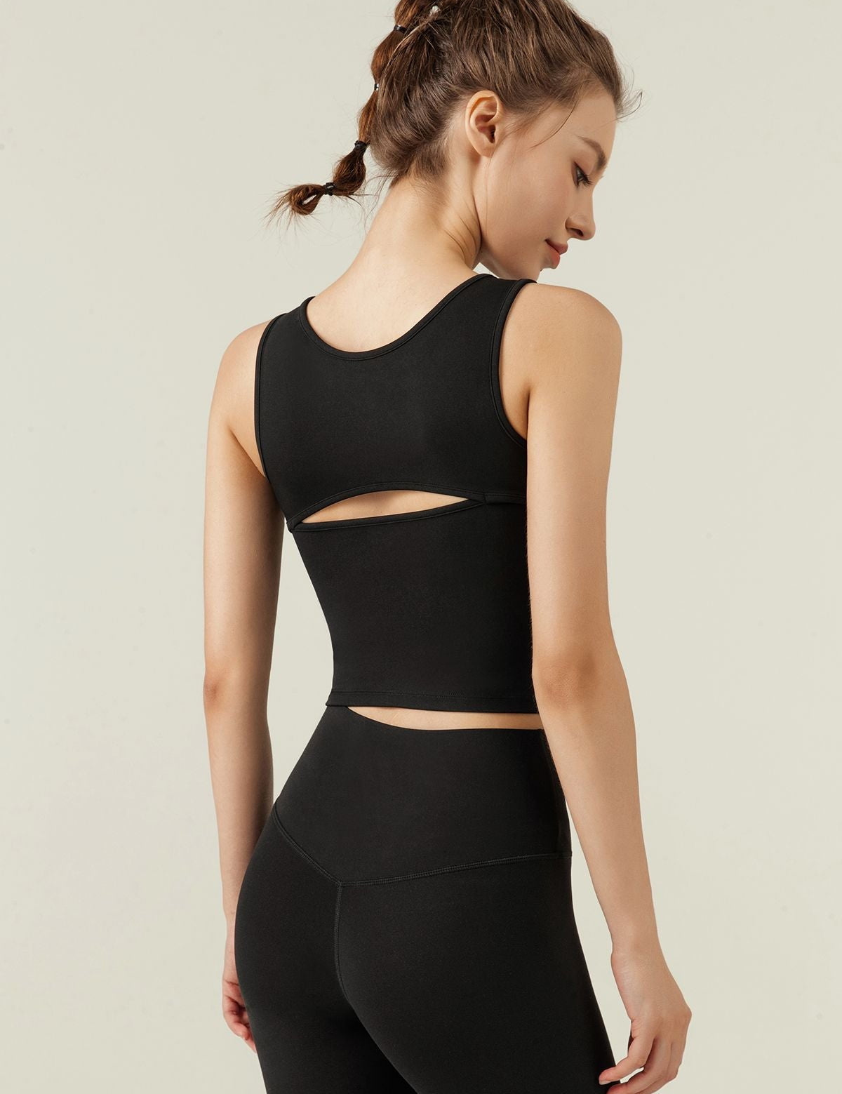 Cutout Tank Tops with Built-In Bra by bornfocus