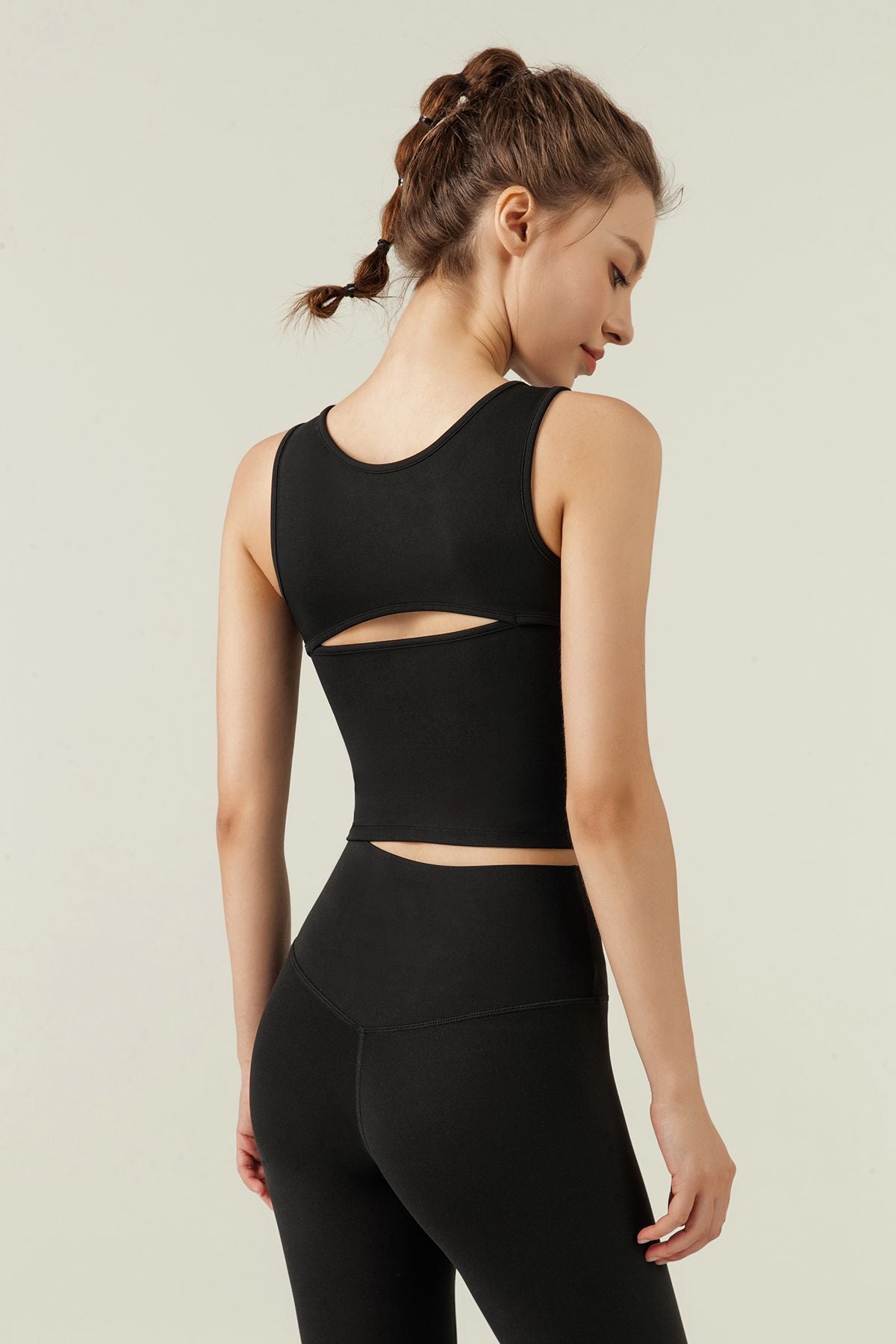 Cutout Tank Tops with Built-In Bra by bornfocus