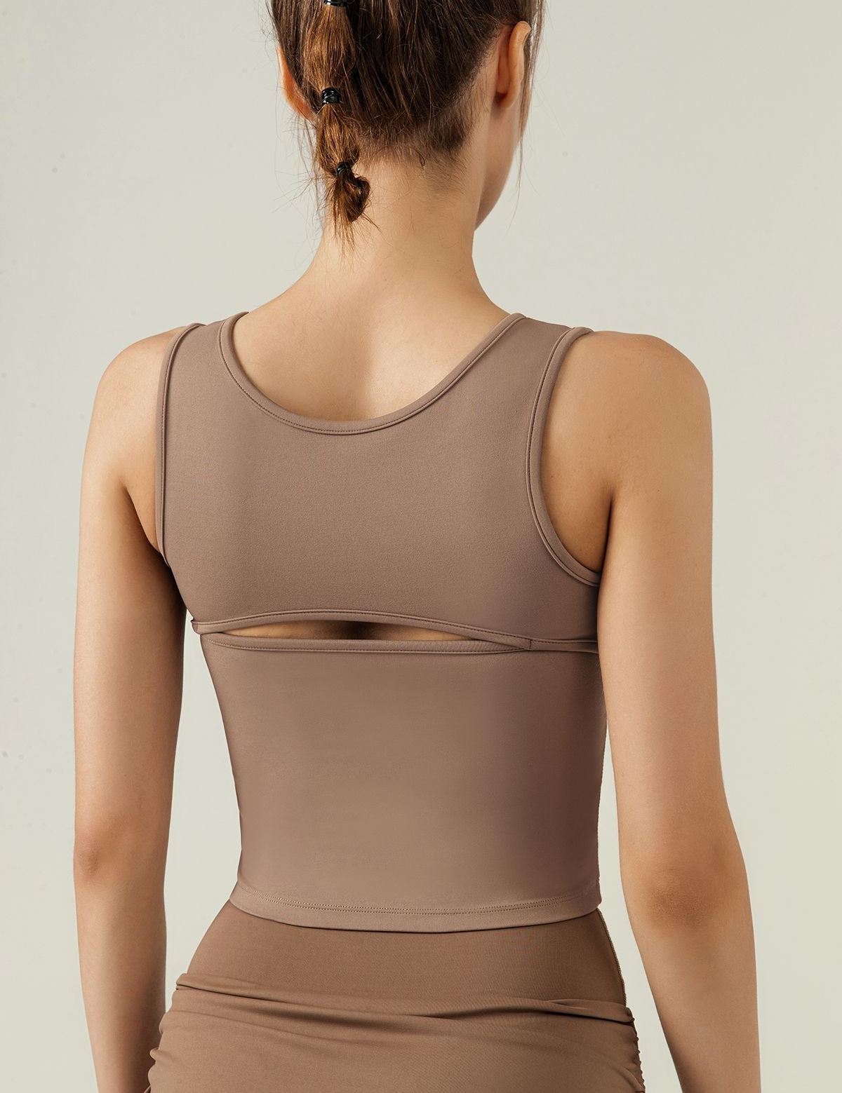 Cutout Tank Tops with Built-In Bra by bornfocus