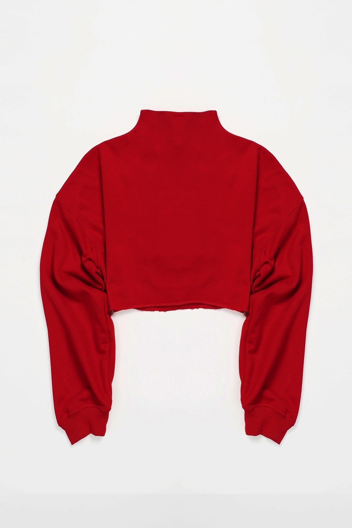 Half-Zip Cropped Sweatshirt Relaxed Fit by bornfocus