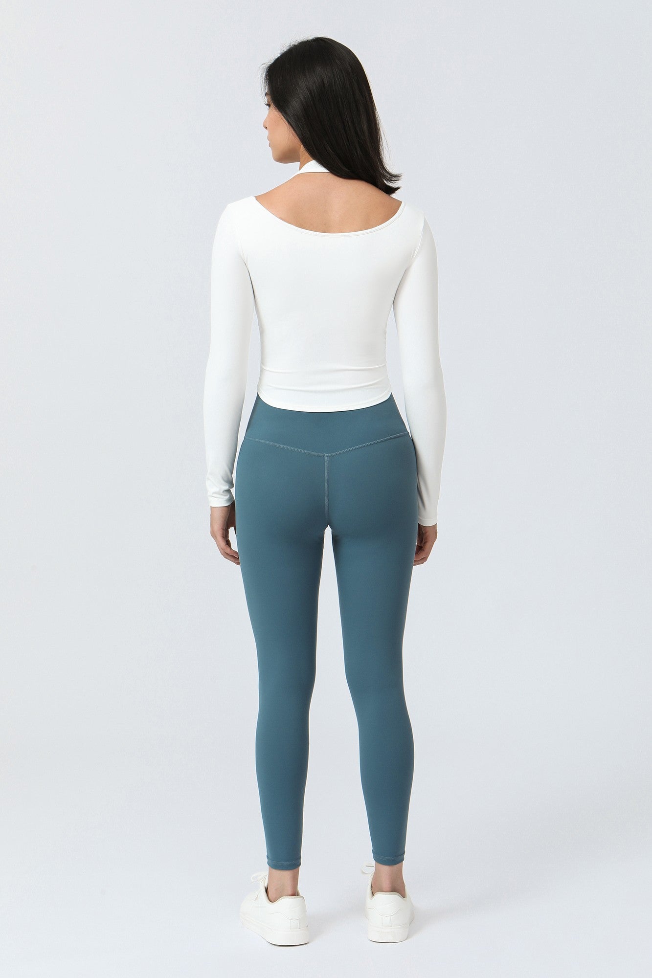 Halterneck Long Sleeve Crop Top by bornfocus