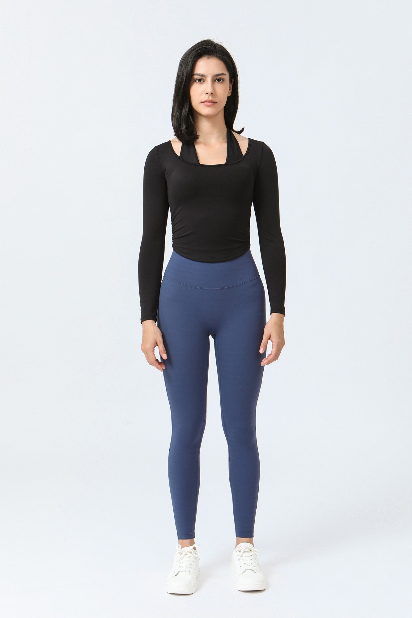 Halterneck Long Sleeve Crop Top by bornfocus