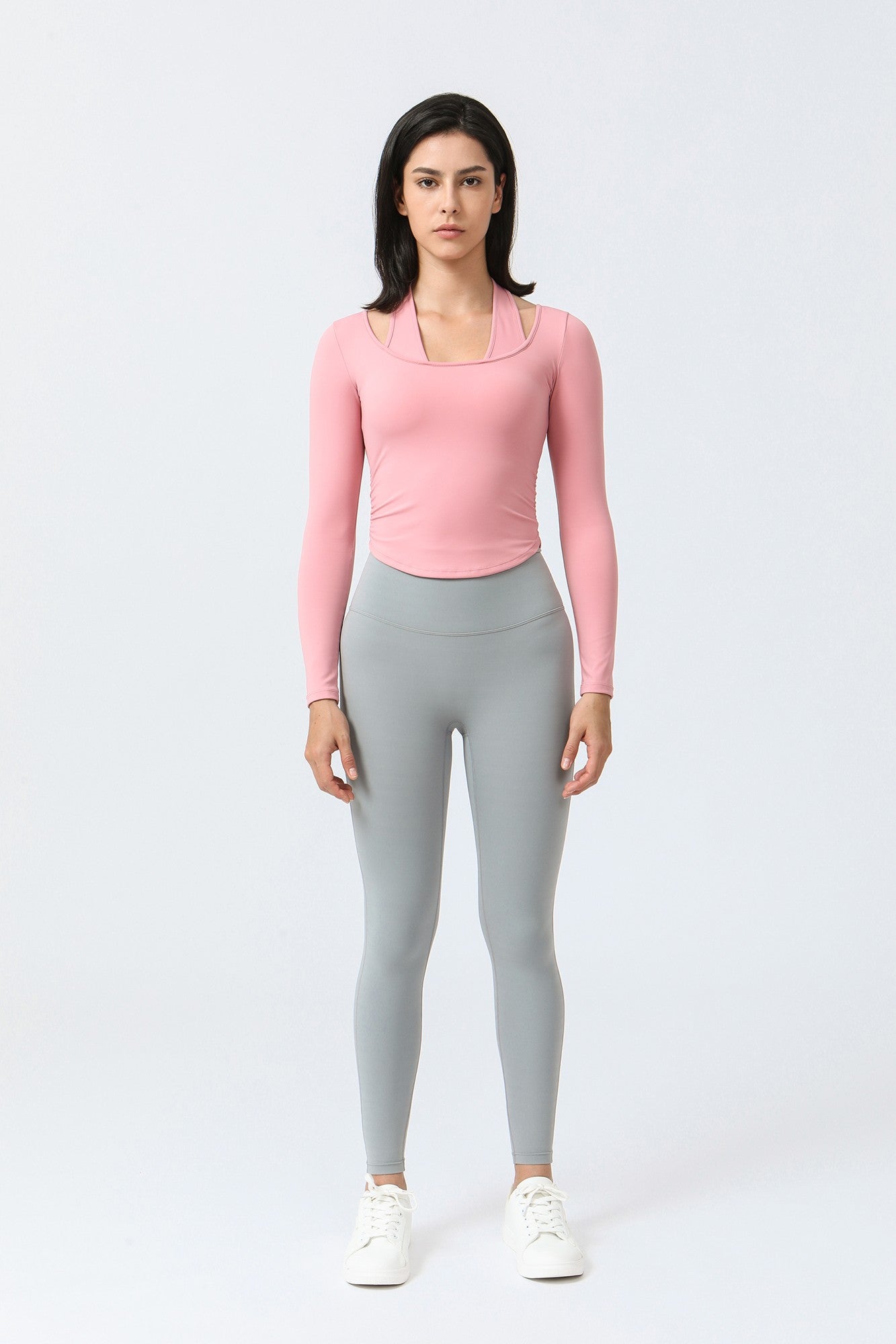 Halterneck Long Sleeve Crop Top by bornfocus