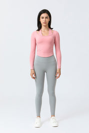 Halterneck Long Sleeve Crop Top by bornfocus