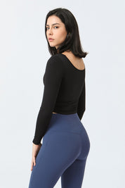 Halterneck Long Sleeve Crop Top by bornfocus