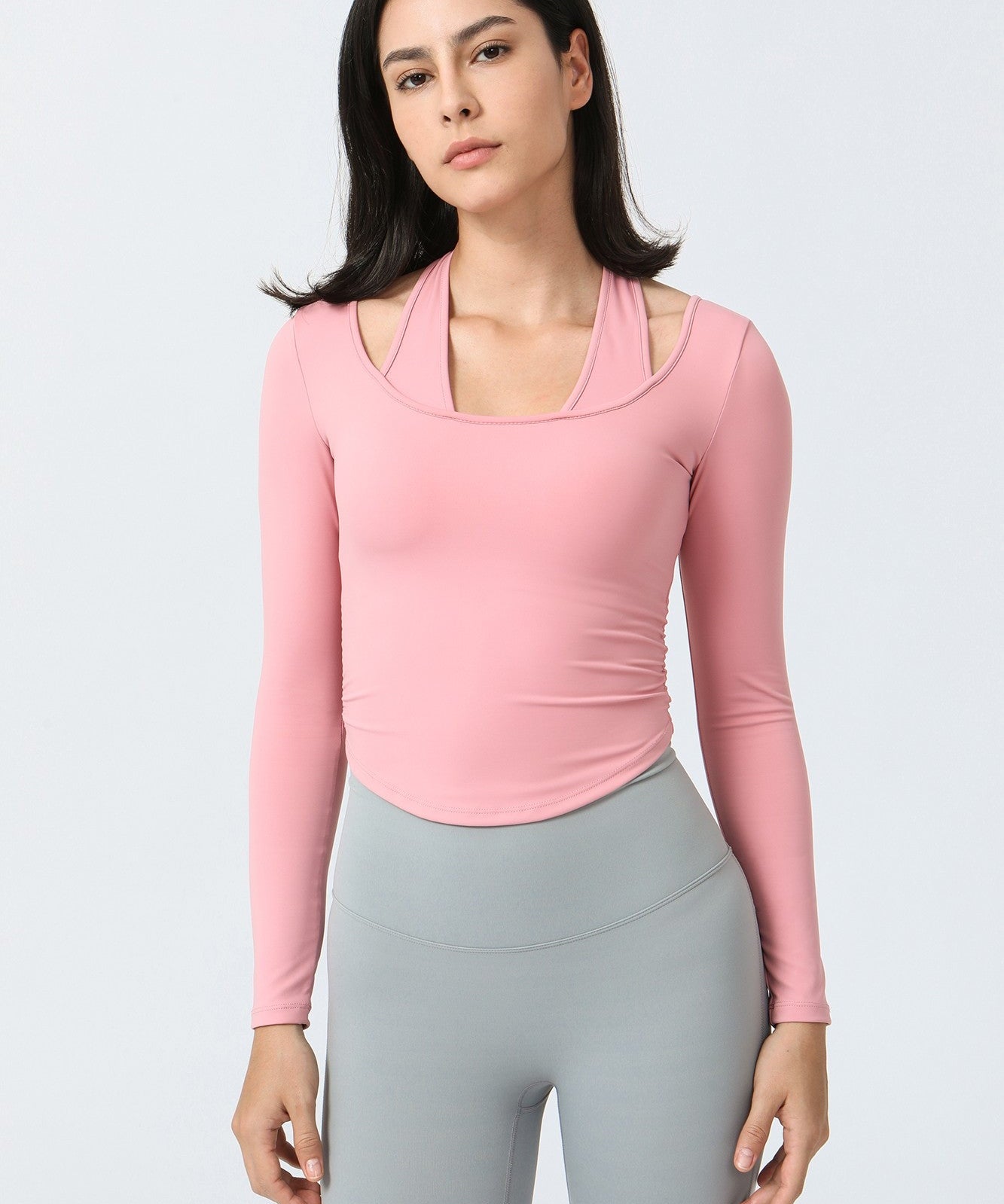 Halterneck Long Sleeve Crop Top by bornfocus