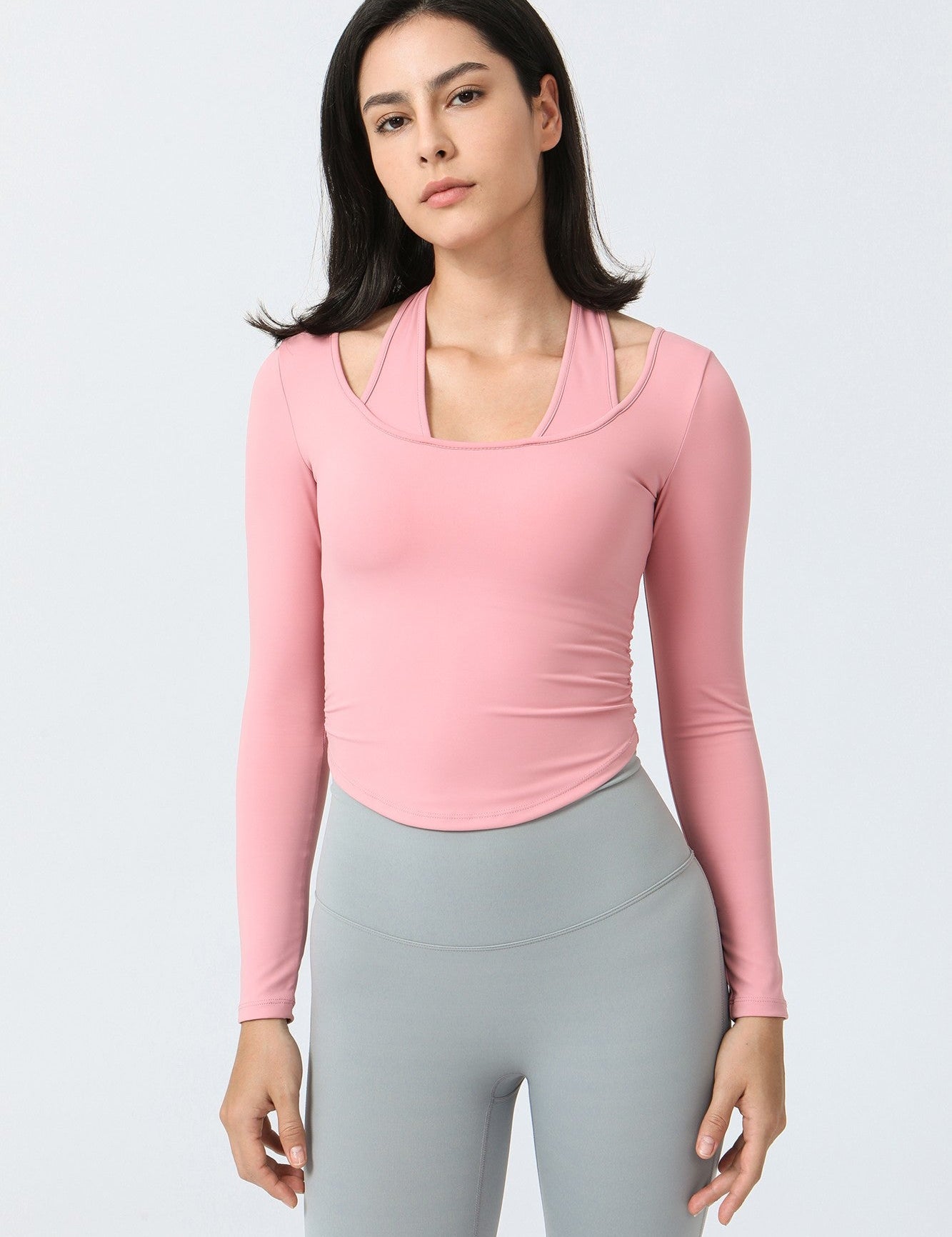 Halterneck Long Sleeve Crop Top by bornfocus