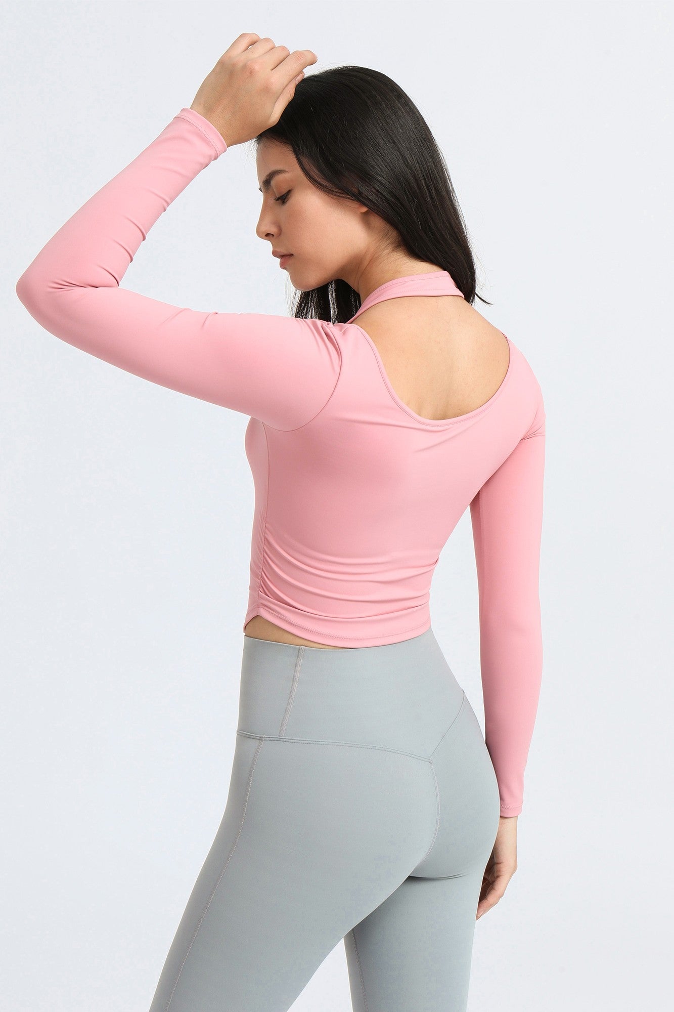 Halterneck Long Sleeve Crop Top by bornfocus