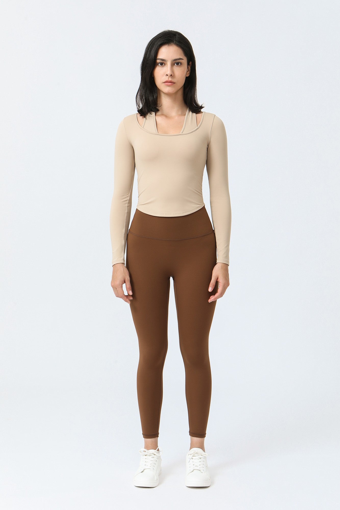 Halterneck Long Sleeve Crop Top by bornfocus