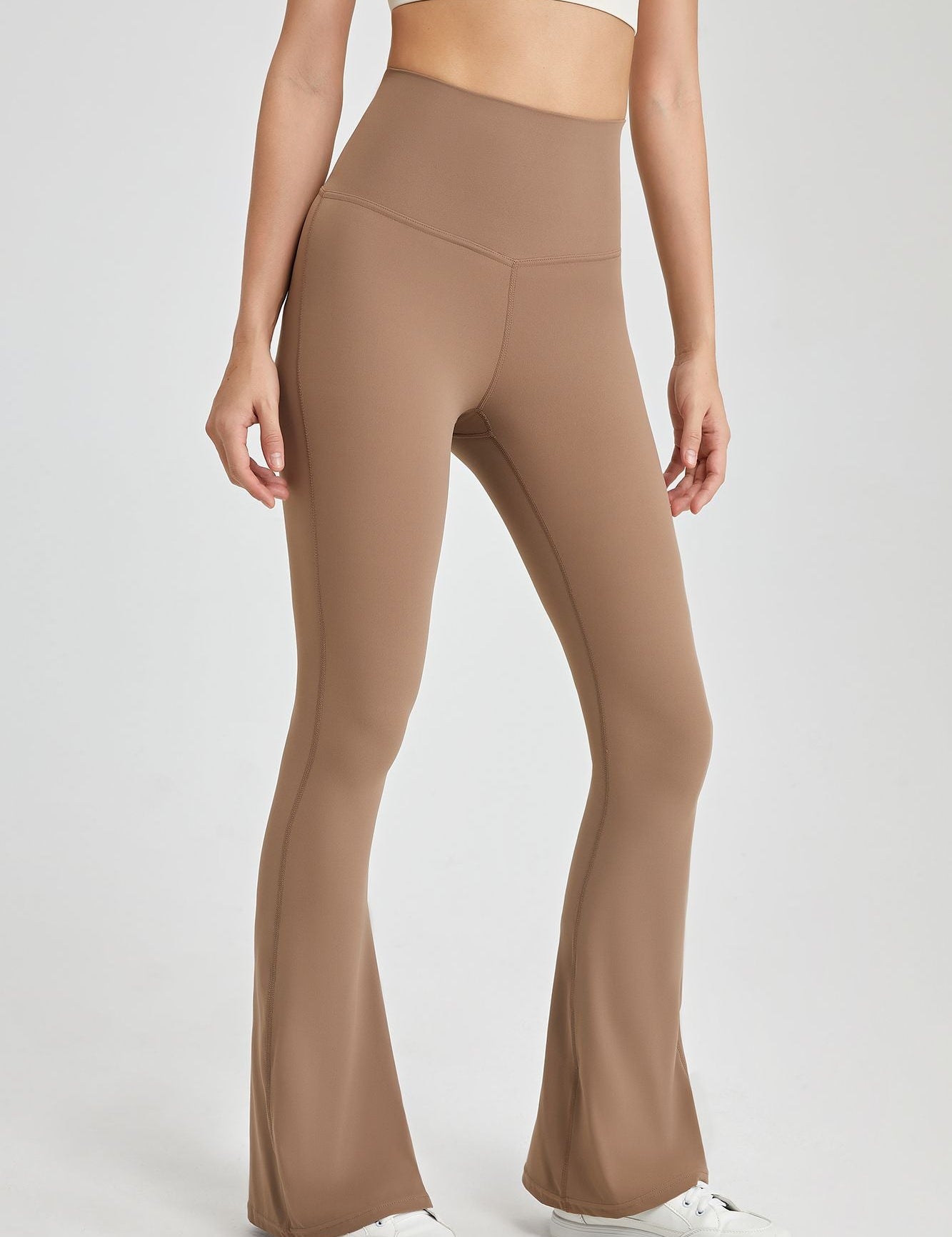 Cutout Cross Back Flare Leggings by bornfocus