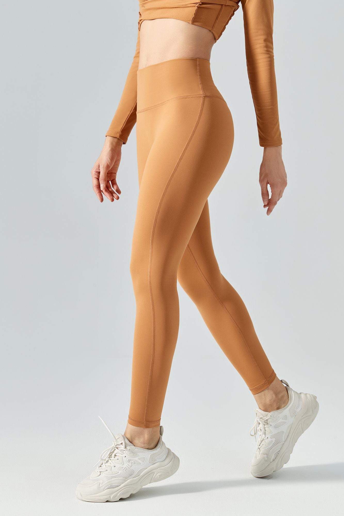 No Front Seam Thermal Workout Leggings by bornfocus