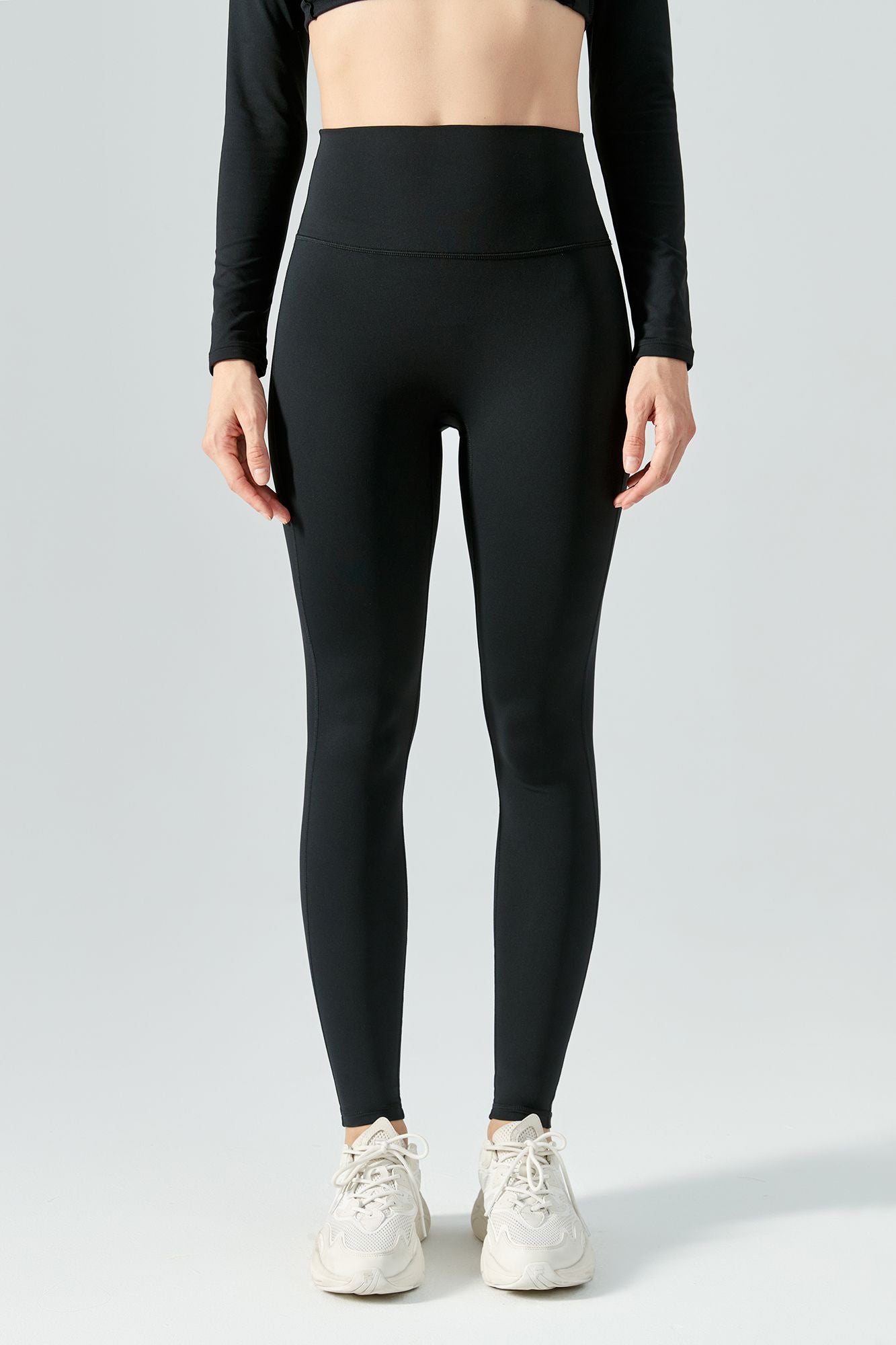 No Front Seam Thermal Workout Leggings by bornfocus