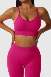 High Strap Crossover Sports Bra by bornfocus