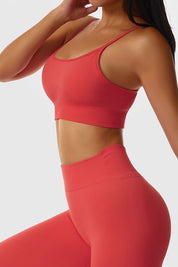 High Strap Crossover Sports Bra by bornfocus