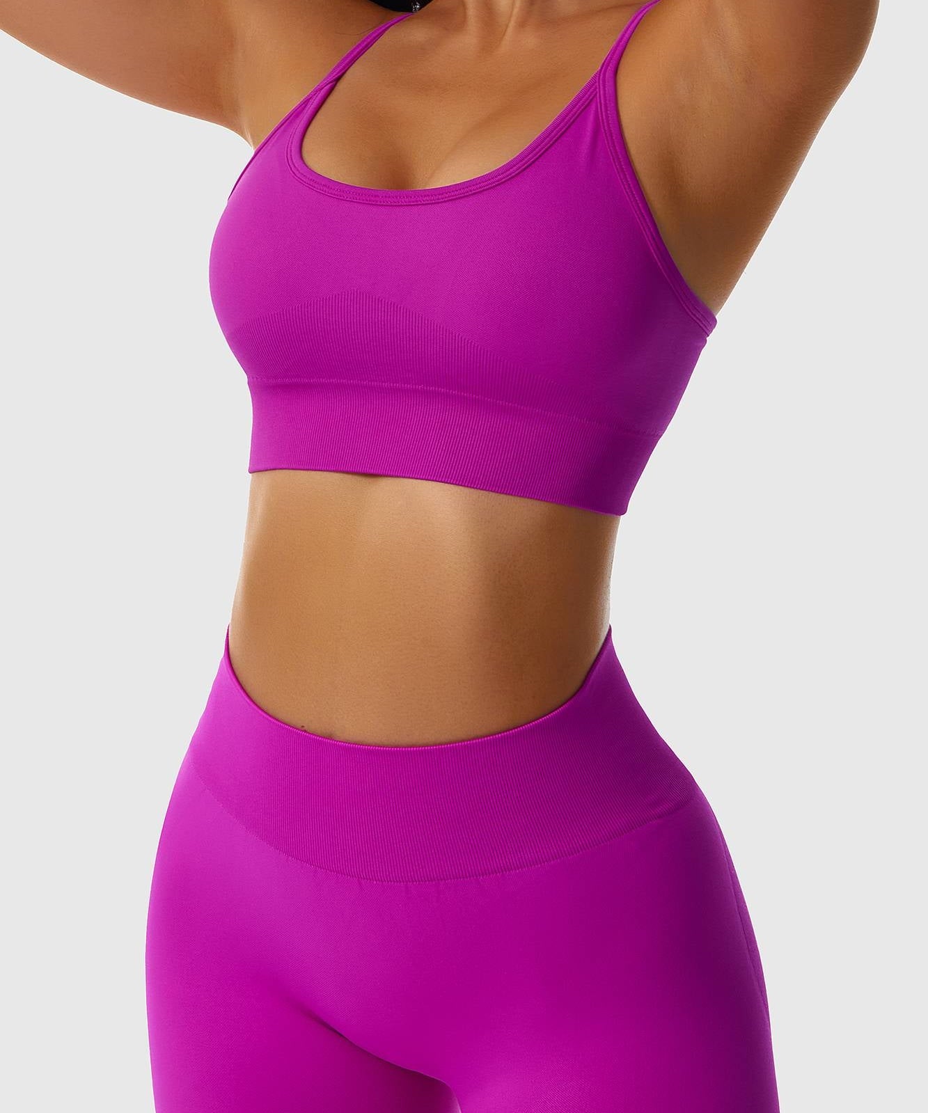 High Strap Crossover Sports Bra by bornfocus