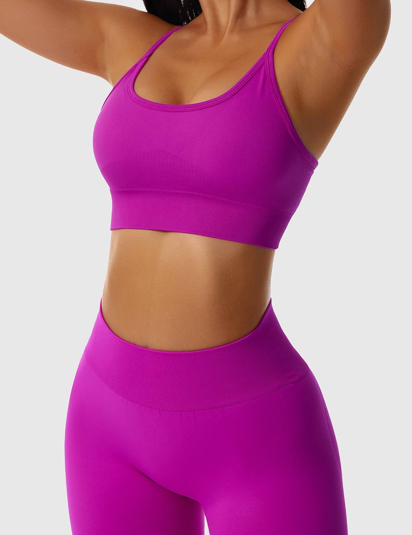 High Strap Crossover Sports Bra by bornfocus