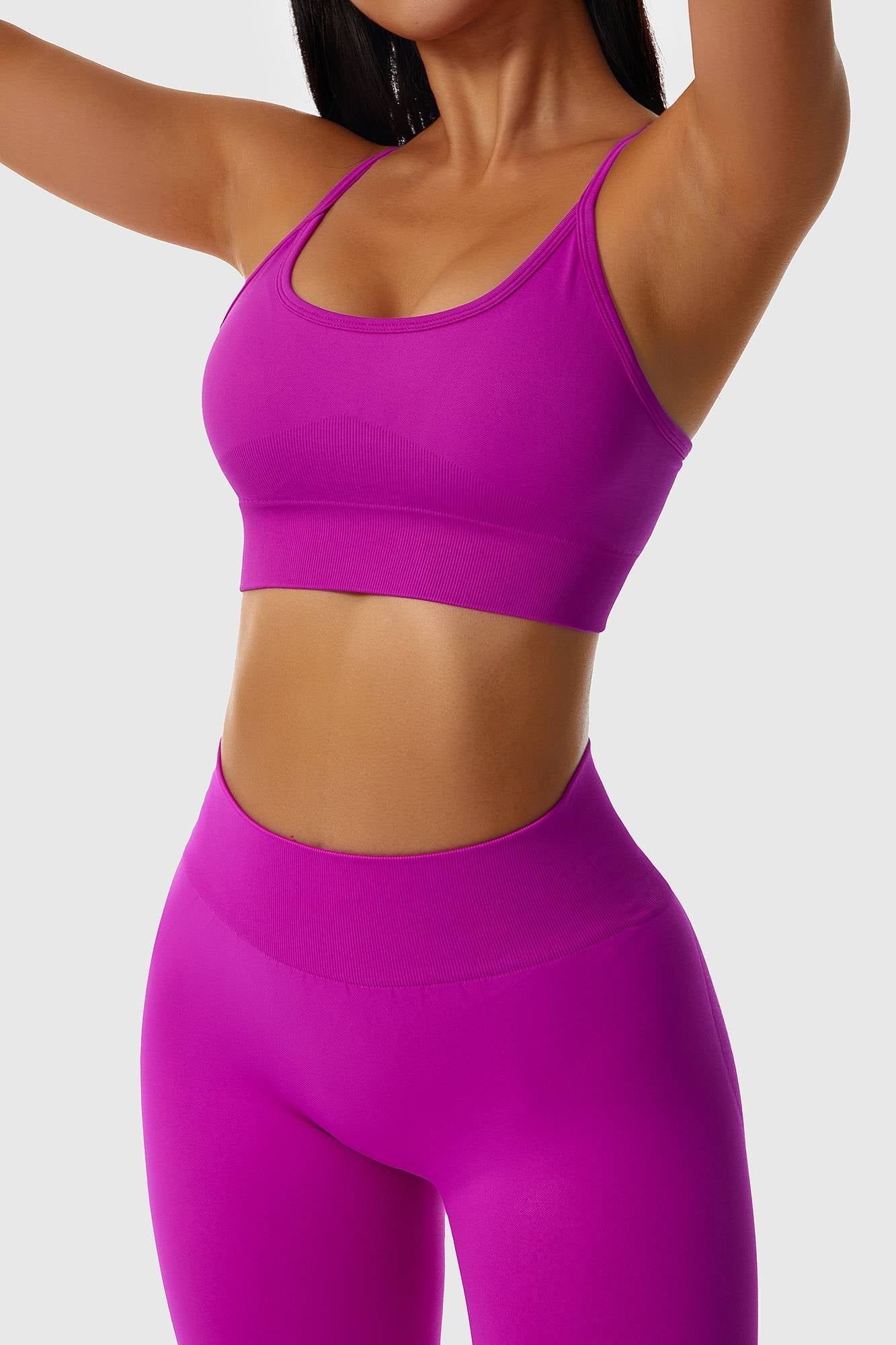 High Strap Crossover Sports Bra by bornfocus