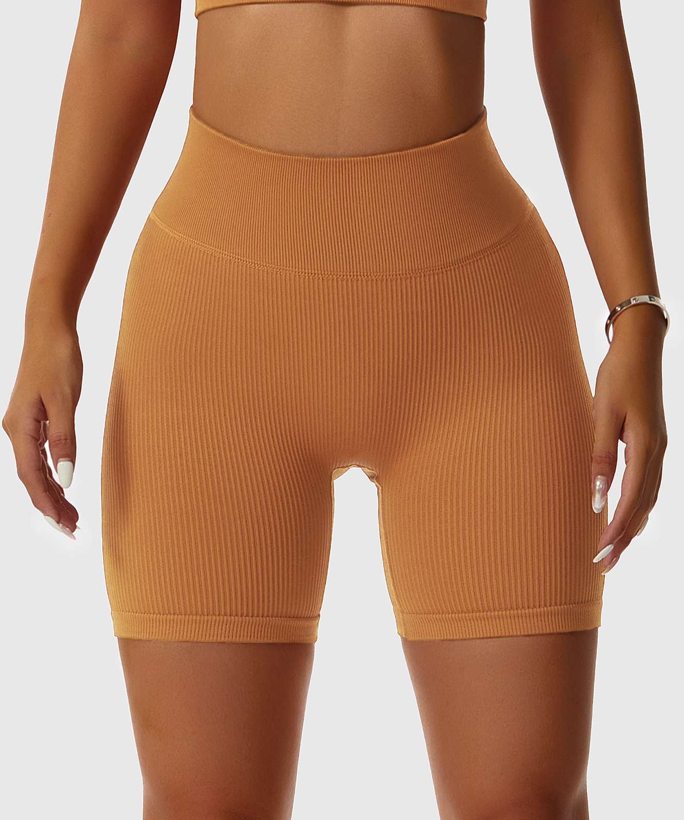 Ribbed Seamless Cycling Shorts by bornfocus