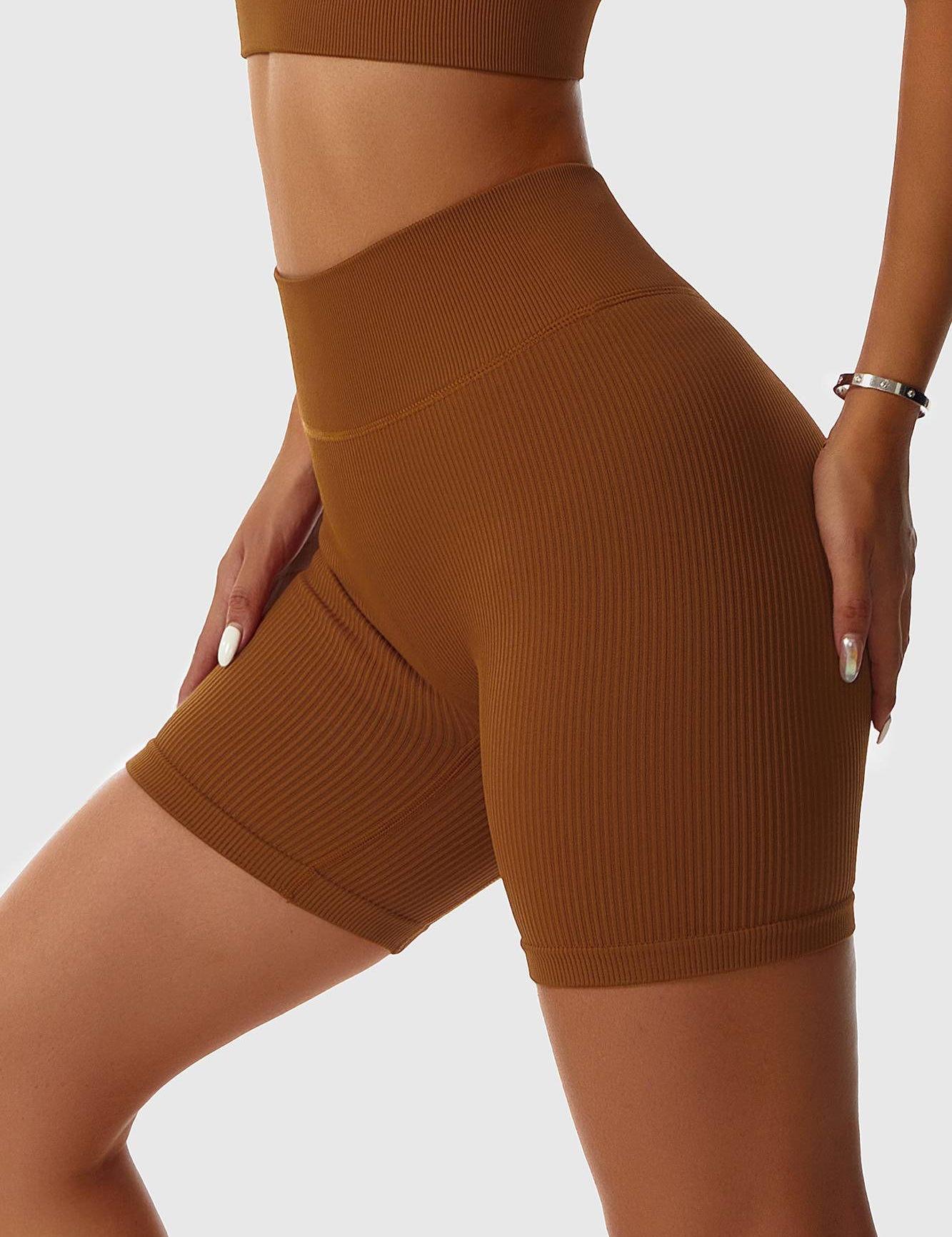 Ribbed Seamless Cycling Shorts by bornfocus