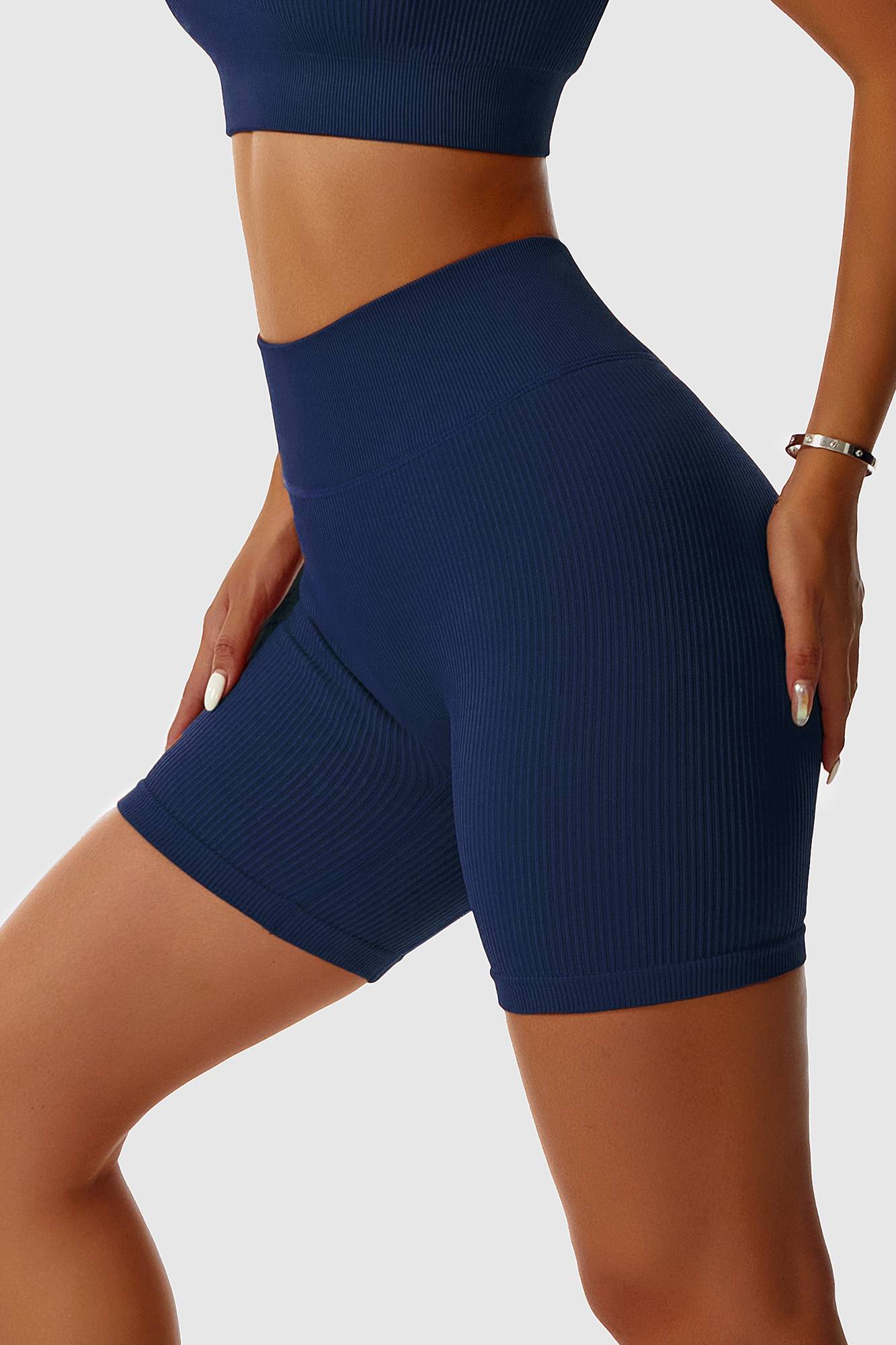 Ribbed Seamless Cycling Shorts by bornfocus