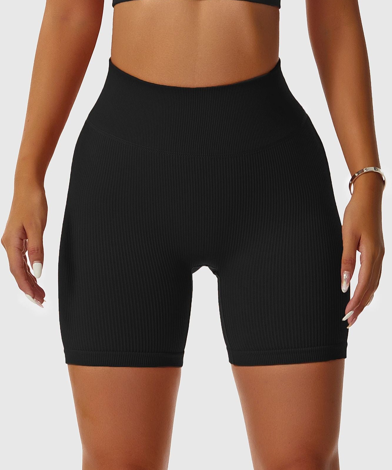 Ribbed Seamless Cycling Shorts by bornfocus