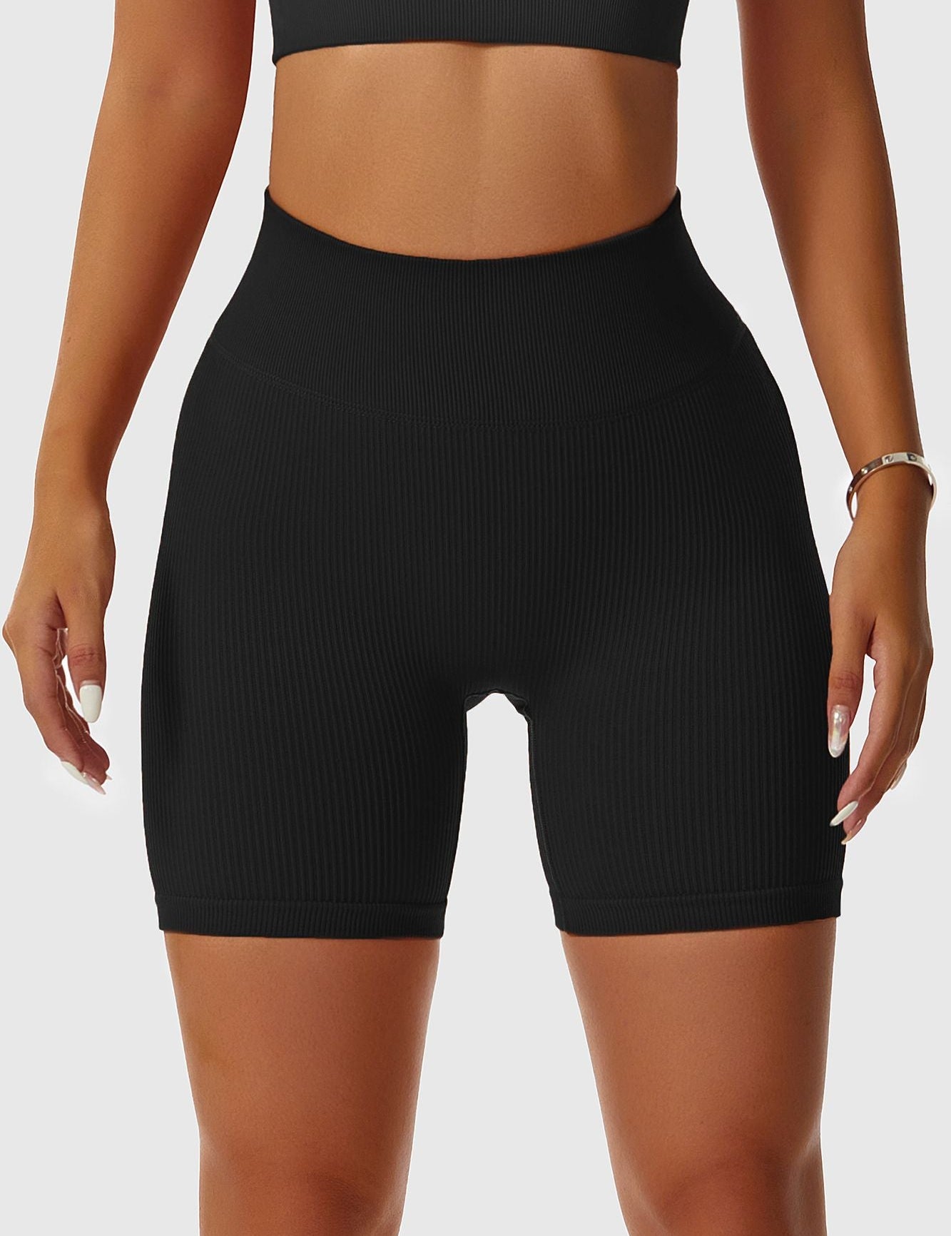 Ribbed Seamless Cycling Shorts by bornfocus