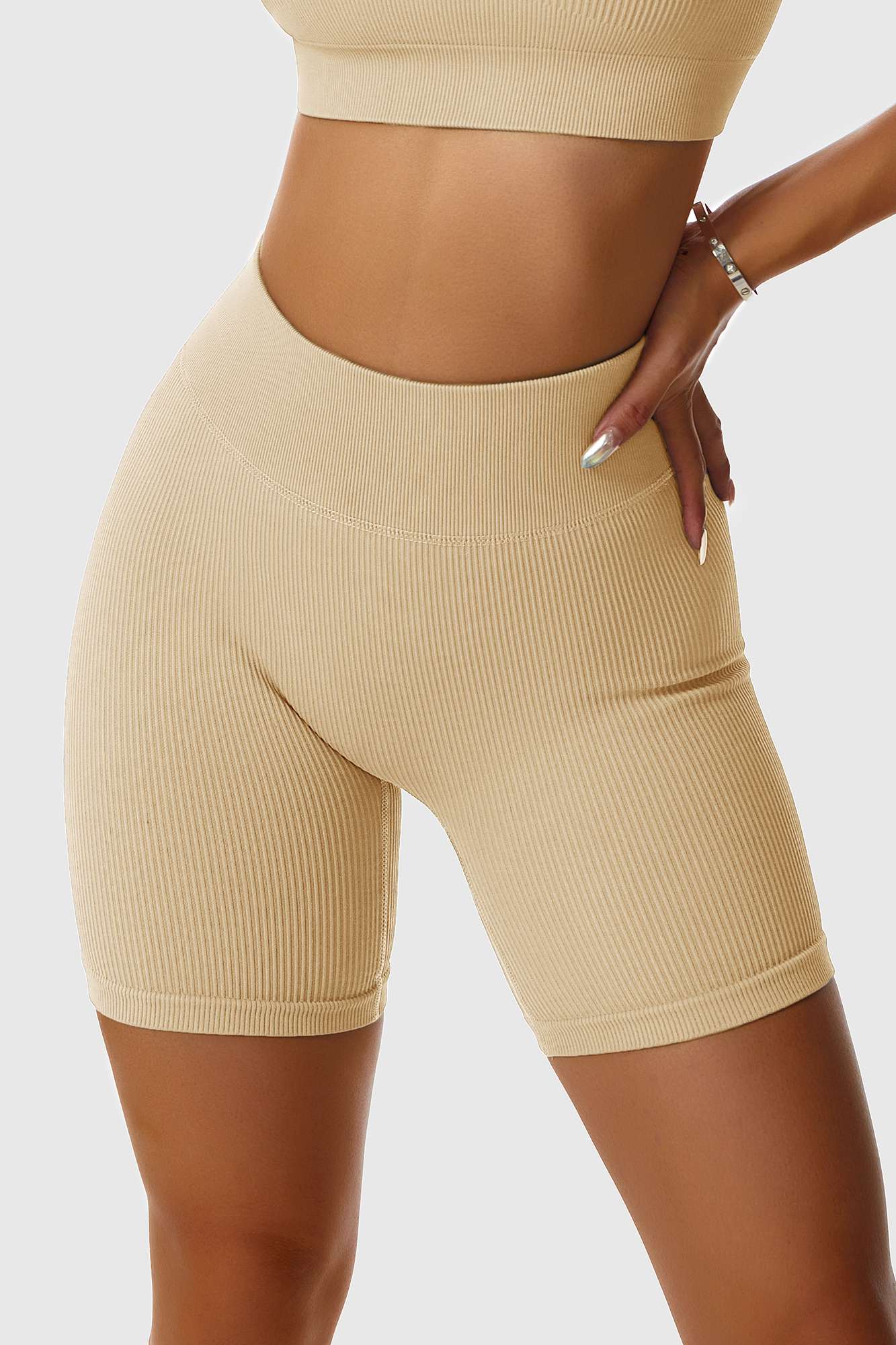 Ribbed Seamless Cycling Shorts by bornfocus