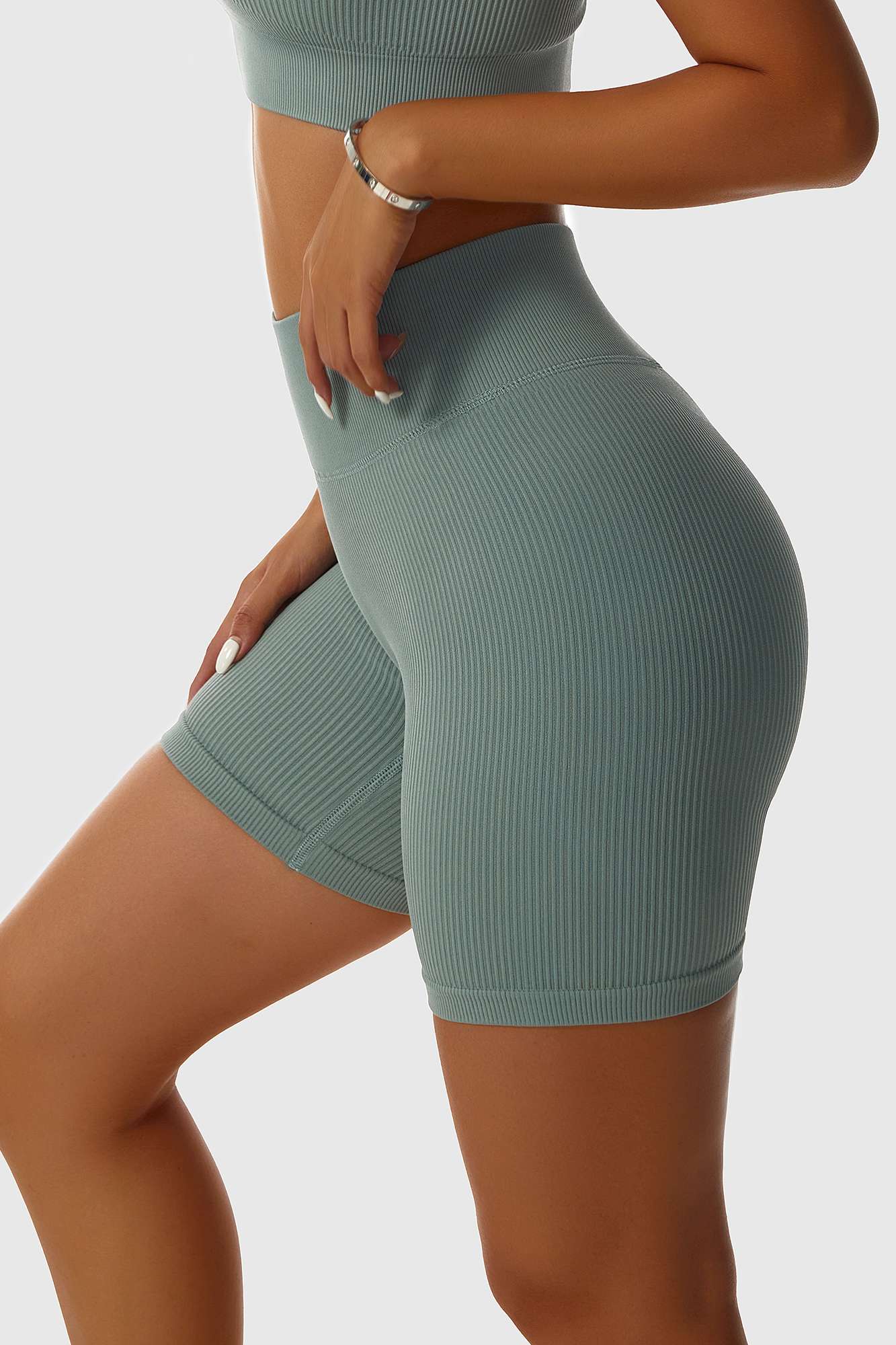 Ribbed Seamless Cycling Shorts by bornfocus