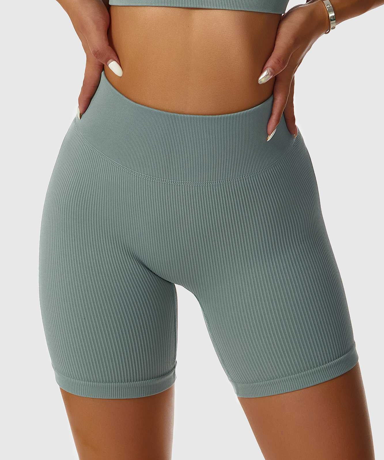 Ribbed Seamless Cycling Shorts by bornfocus