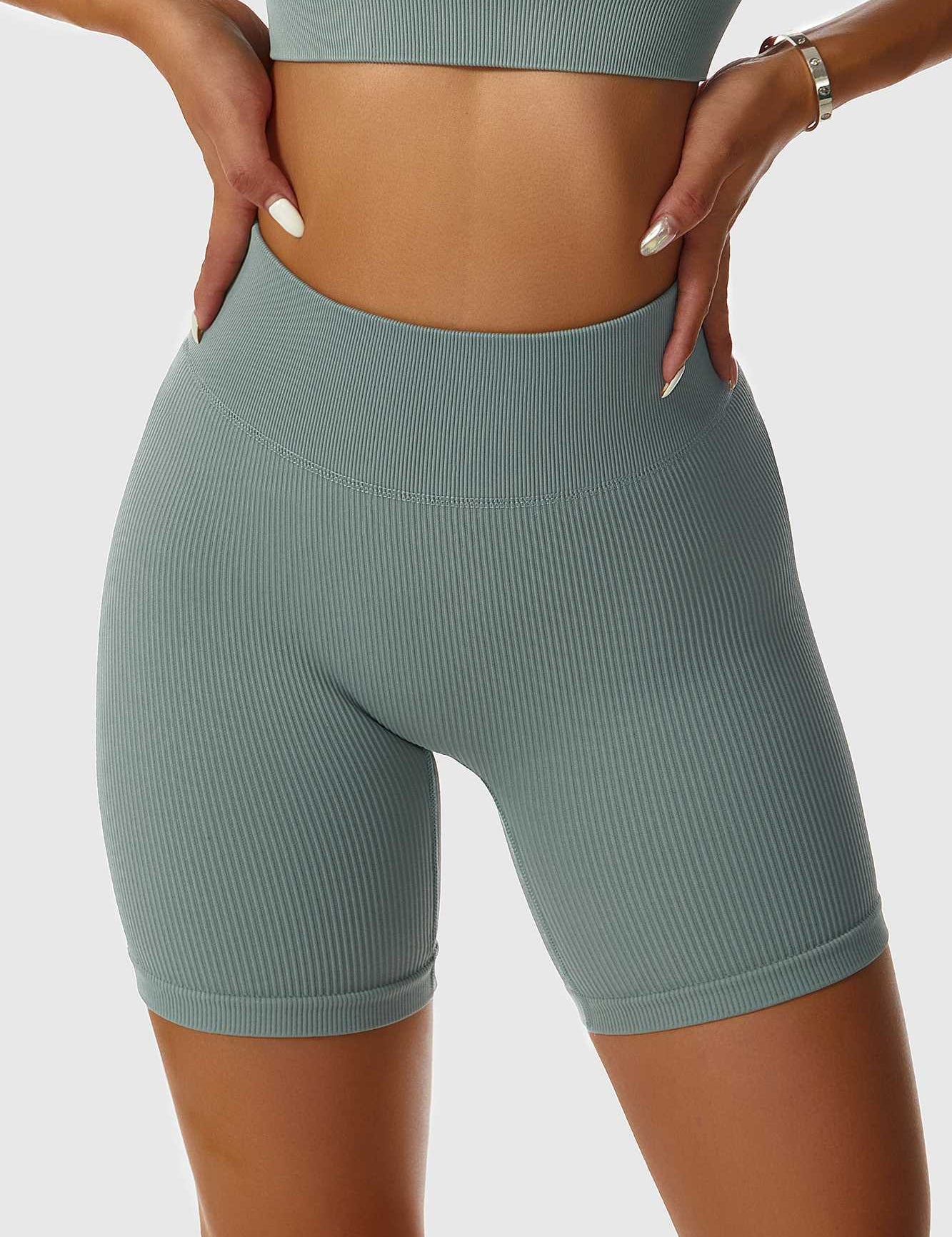 Ribbed Seamless Cycling Shorts by bornfocus