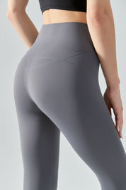 Fleece Lined No Front Seam Workout Leggings by bornfocus