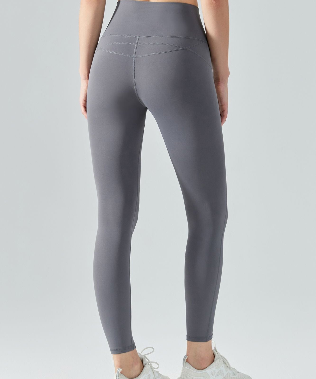 Fleece Lined No Front Seam Workout Leggings by bornfocus