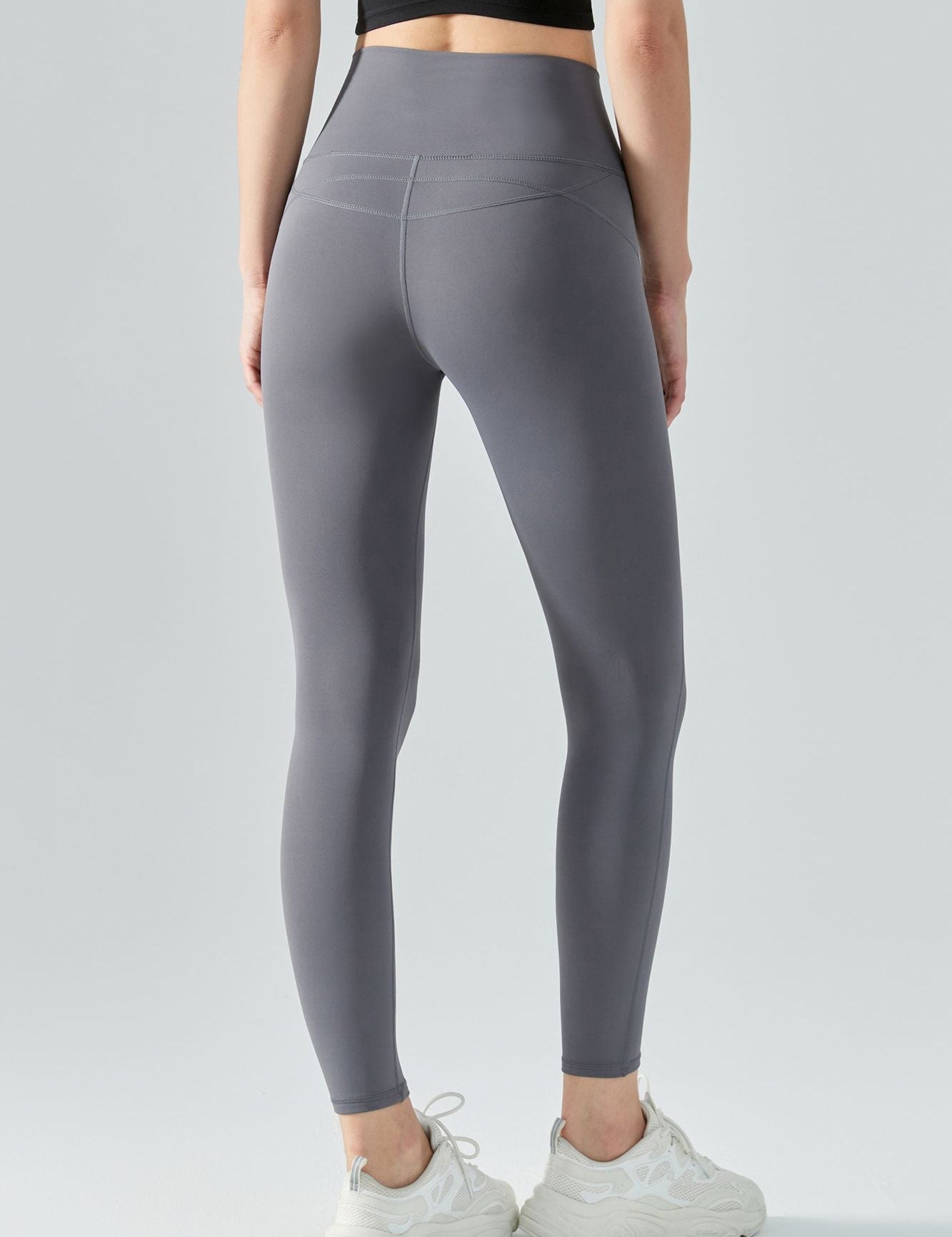 Fleece Lined No Front Seam Workout Leggings by bornfocus