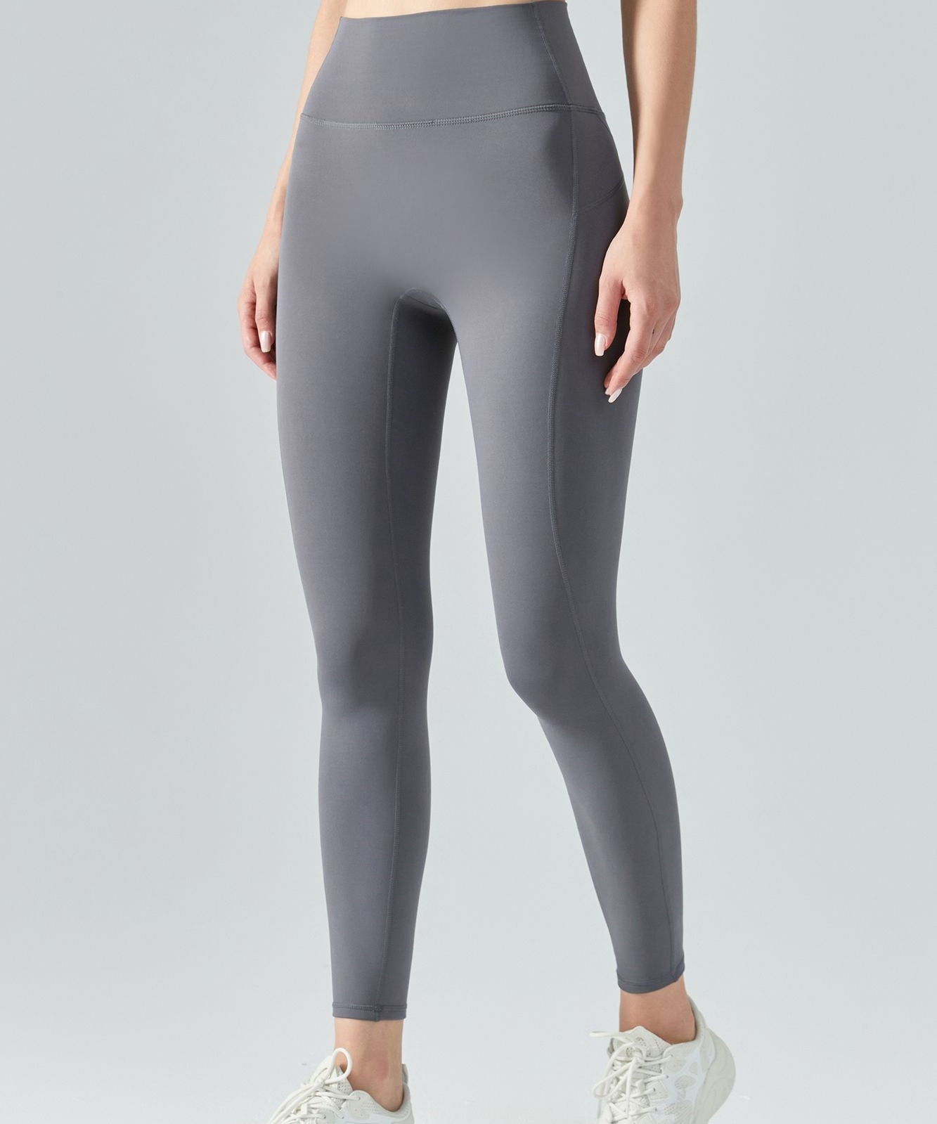 Fleece Lined No Front Seam Workout Leggings by bornfocus