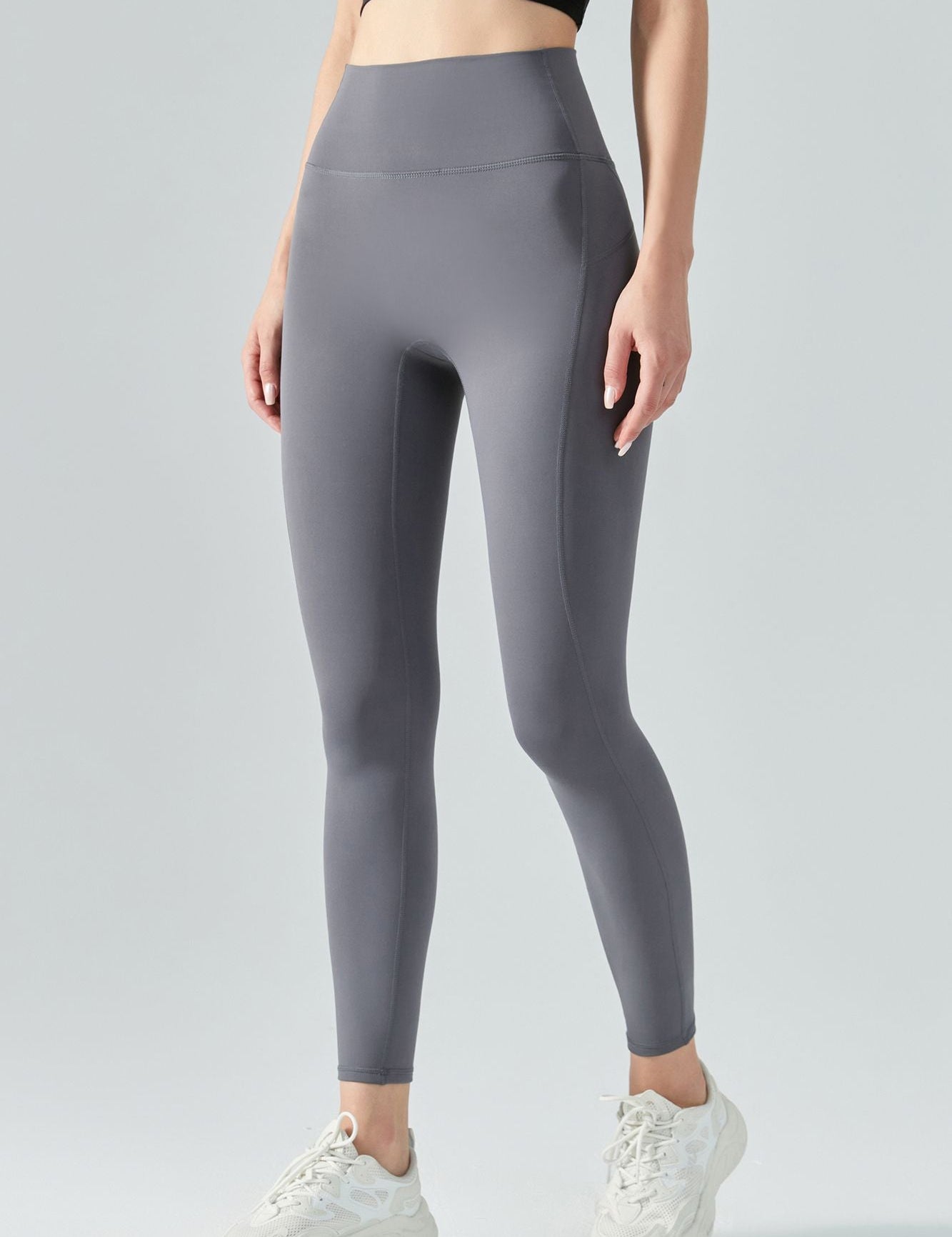 Fleece Lined No Front Seam Workout Leggings by bornfocus